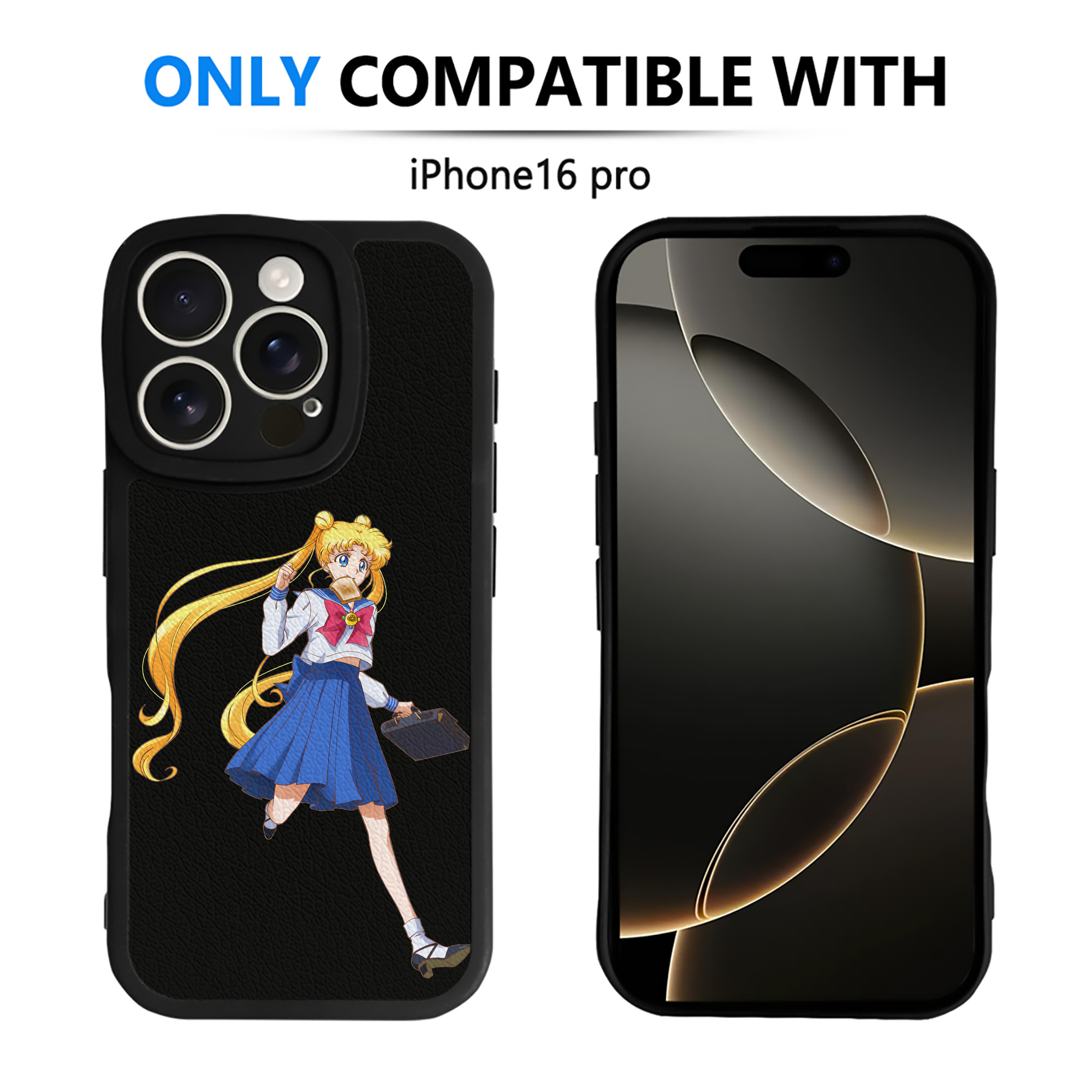 （画像用） 美少女戦士セーラームーン 愛野 美奈子 あいの みなこ Sailor Moon Aino Minako 【iPhone 16シリーズ対応】シリコンスマホケース（レザー調） 材質：シリコン